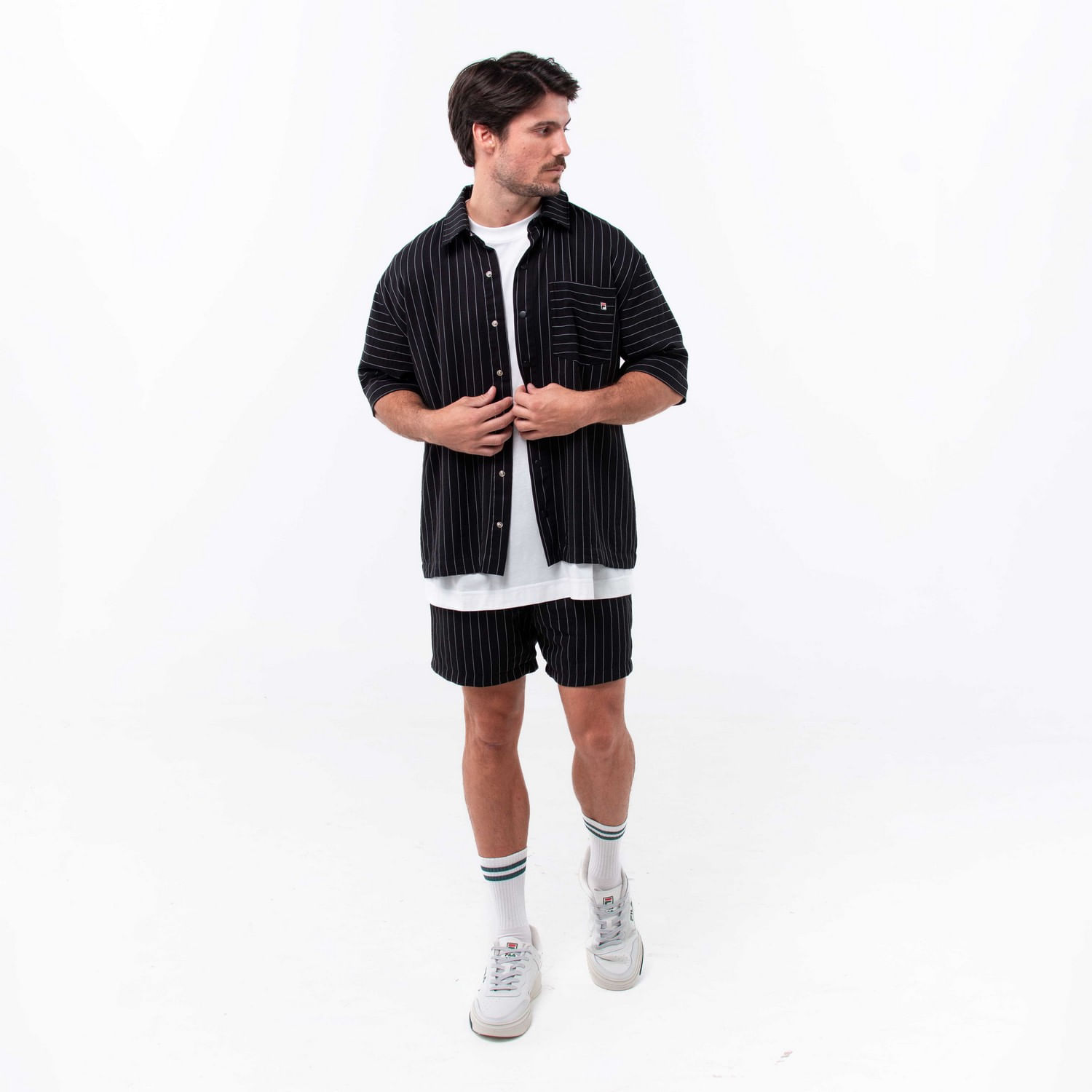 CAMISETA HOMBRE FILA OVER UC PINSTRIPE — imagen 4