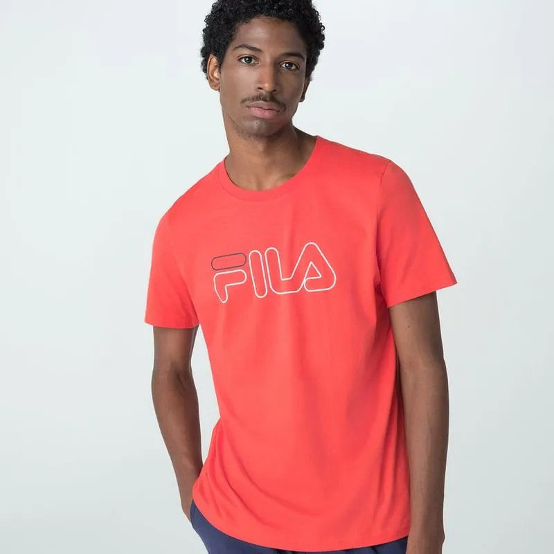 REMERA MASCULINA FILA REGULAR LETTER OUTLINE
