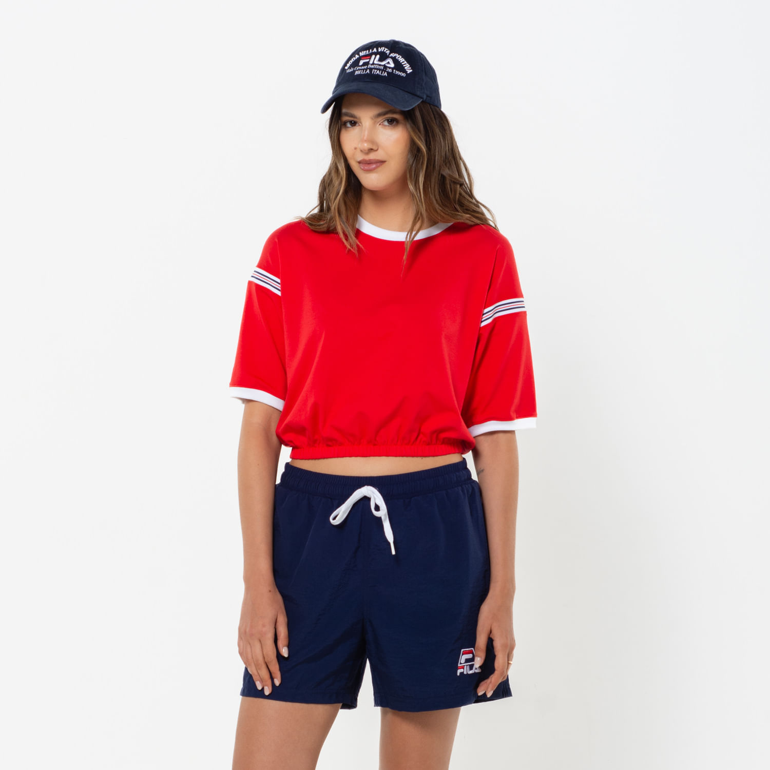 REMERA FEMENINA FILA CROPPED CHEVRON F-BOX
