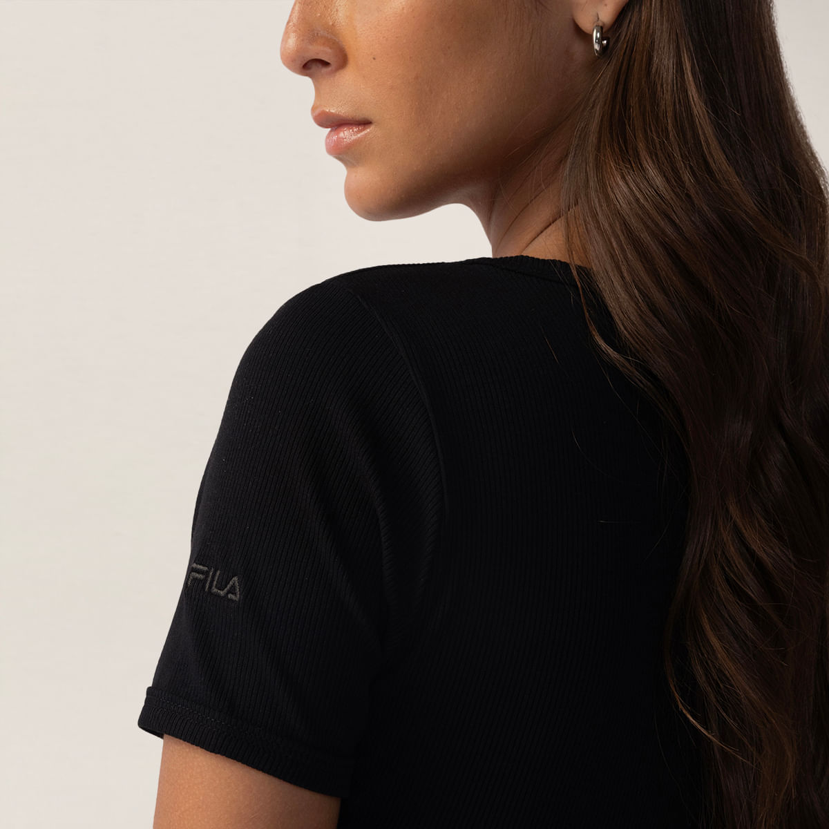 REMERA FEMENINA FILA CROPPED RIB — imagen 5
